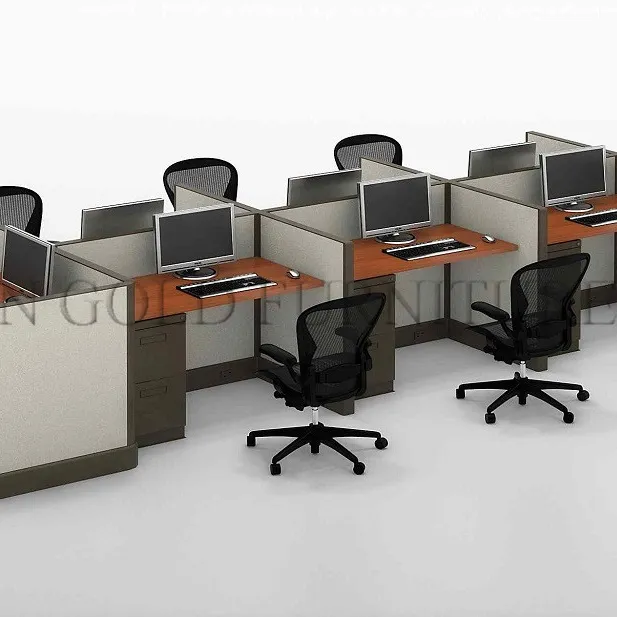 Modern 7 person workstation partitions table pictures office cubicles prices (SZ-WST796)