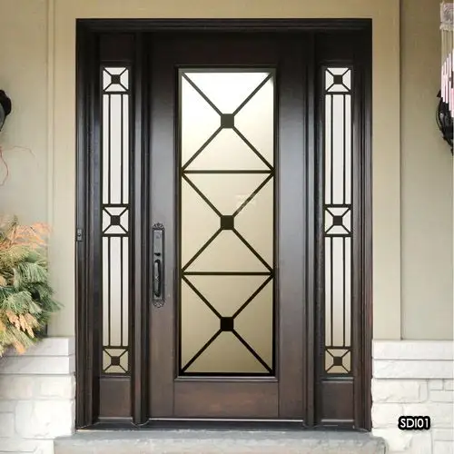Disegno in ferro battuto porta anteriore per decorazione per la casa