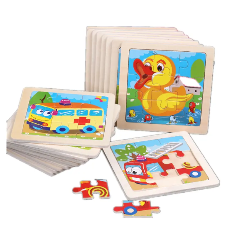 Houten Puzzel Puzzel Voor Kinderen Baby Educatief Speelgoed Puzzels Voor Kind Cartoon Auto Houten Puzzel Vroege Educatie