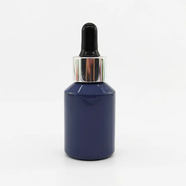 Flacon compte gouttes en verre violet 1oz, emballage marocain pour produits cosmétiques