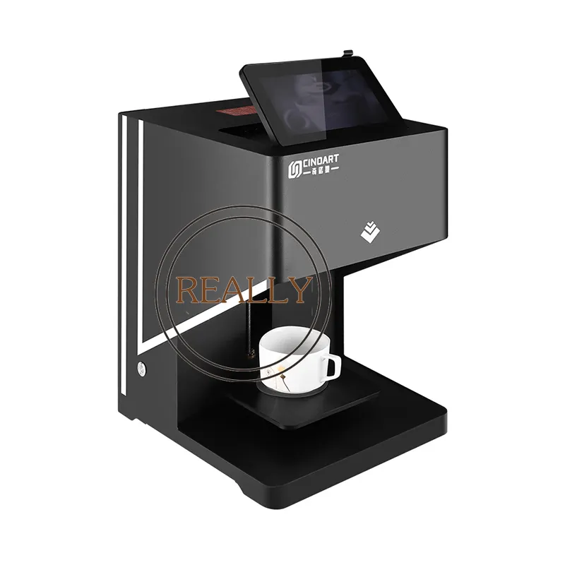 آلة طباعة قهوة سيلفي تجارية ثلاثية الأبعاد موديل 2024، طابعة قهوة ذات هيكل صغير للبيع