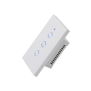 SONOFF T1 美国 3C 智能家居 <span class=keywords><strong>Wifi</strong></span> 射频应用程序遥控玻璃面板光触摸 3 组 LED 背光墙开关使用 IFTTT