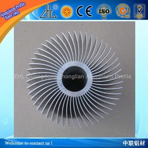 Anodized שחור חמניות סוג/רדיאלי סוג extruded אלומיניום צלעות קירור, עגול אלומיניום חום כיור