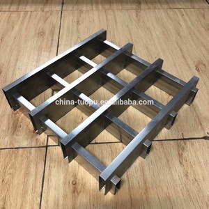 Baffles de teto de metal para cabide, materiais de acabamento em pó, alumínio, fornecedor da china, aberto, teto de célula/rede, baffles, grade 5mm