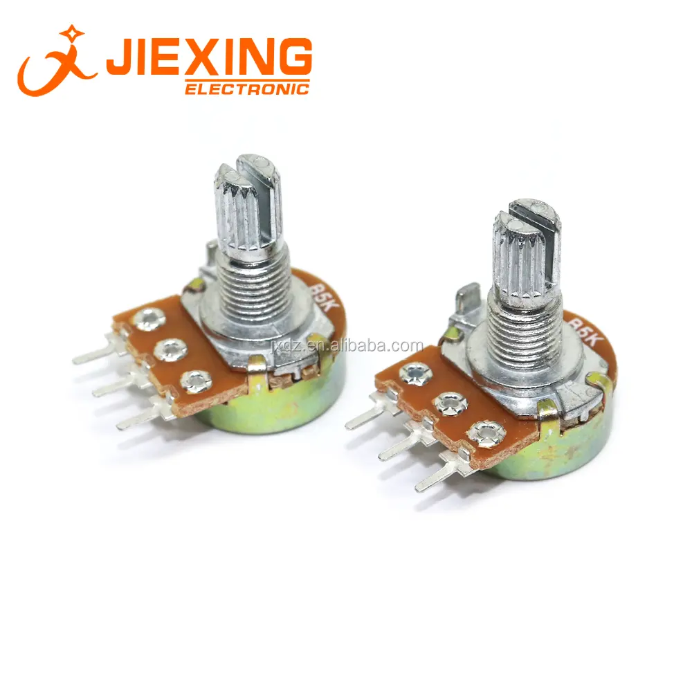 16 millimetri Piatto WH148 B5K Potenziometro Lineare 3pin 5 K B502 Singolo Rotary Potenziometro Albero 15 millimetri