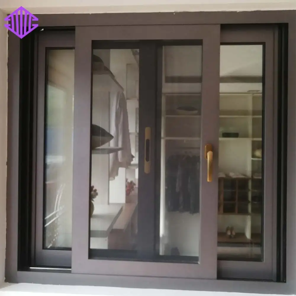 Cheap aluminum house sliding window with mosquito net