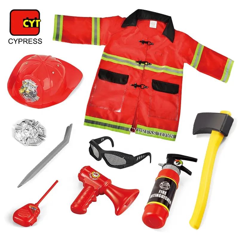 Usine En Gros Pompier Vêtements Costume De Fête Enfants Habiller Vêtements Pompier Cosplay Jouets