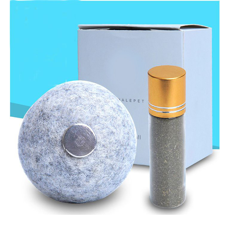 wool ball and catnip
