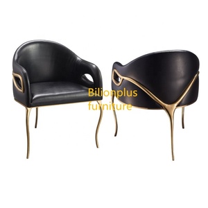 Chandra thiết kế hiện đại ăn uống ghế với đánh bóng vàng brass kết thúc Stylish giọng thép PC kim loại cho Home Bar cho khách sạn biệt thự - Product Image 1