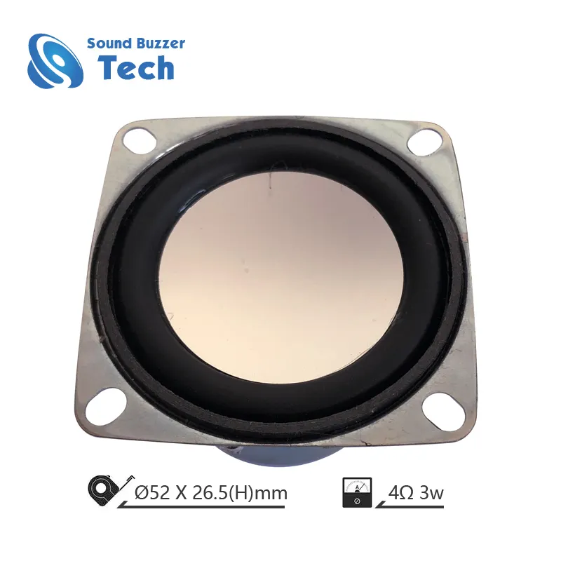2 inch audio speaker driver 52mm 4ohm 3w with mounting hole