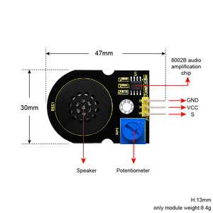 Keyevudio 8002BパワーアンプモジュールスピーカーブザーArduino用工業用グレードMicrobit - Product Image 5