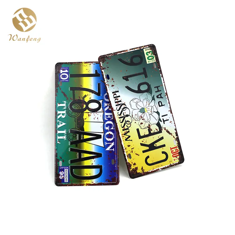 New Types Personalized Decorations Car Number Tin License Plate