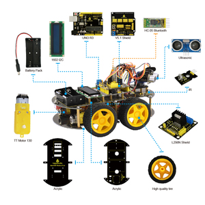 Keyestudio 4WD <span class=keywords><strong>Bluetooth</strong></span> Многофункциональный DIY автомобиля для arduinos робот с LCD1602/<span class=keywords><strong>Bluetooth</strong></span>