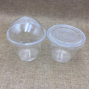 使い捨てペットヨーグルトカップ6オンス<span class=keywords><strong>8</strong></span>オンス12オンス16オンスシングルウォールプラスチックカップ付きドームリッド食品グレード
