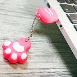 แฟลชไดรฟ์ USB จดจำตัวการ์ตูนขั้นต่ำ,เมมโมรี่ USB รูปอุ้งเท้าแมวปรับได้สำหรับเป็นของขวัญส่งเสริมการขาย - Product Image 4