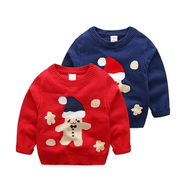 Commercio all'ingrosso di natale ponticelli, pupazzo di neve di natale pullover bambini maglione, ugly girocollo maglieria per bambini