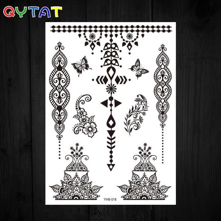 Shenzhen Qianyu Custom High Quality White Black Lace Henna Tattoo