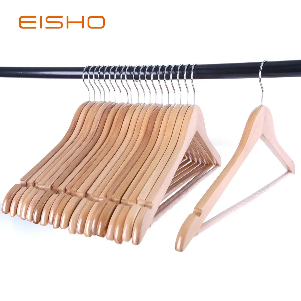 Китайский поставщик, вешалка EISHO, оптовая продажа, деревянные вешалки для костюмов