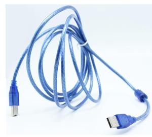 弯头蓝色1m高速<span class=keywords><strong>usb</strong></span> 2.0电缆成角度AM BM型聚氯乙烯护套KVM数据线，用于打印机电脑相机免费样品编织