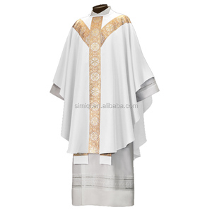 ข้ามข้าวสาลีปักChasuble VestmentsสีเขียวคริสตจักรพระChasuble - Product Image 2