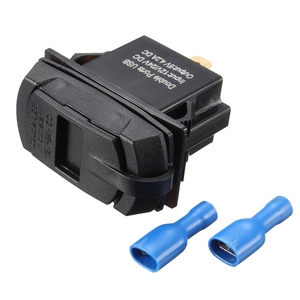 12v 4.2A双<span class=keywords><strong>USB</strong></span>充电器适配器防水发光二极管电压表