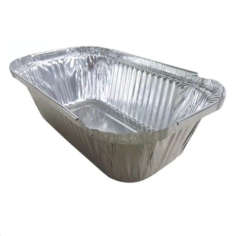 Disposable Rectangle Round Aluminum Foil Food Containers Trays with lids Food-Grade