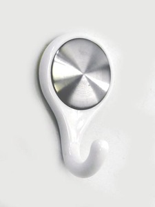 Glossy <strong>Black</strong> Color Small Plastic <strong>Hook</strong> With Twin Adhesive