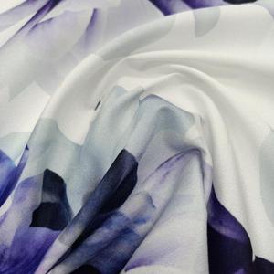 Çiçek baskılı Polyester krep De şifon şin kumaş/streç poli ipeksi <span class=keywords><strong>CDC</strong></span> kumaş
