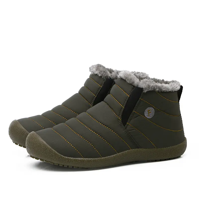 Nieuwe Mannen Katoen Winter Schoenen Snowboots Met Pluche Enkellaarsjes