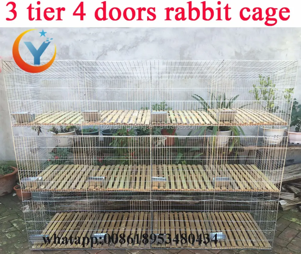 Wholesale Double Large Rabbit Hutch For Sale And Cheap Luxury Rabbit Cage Metal breeding