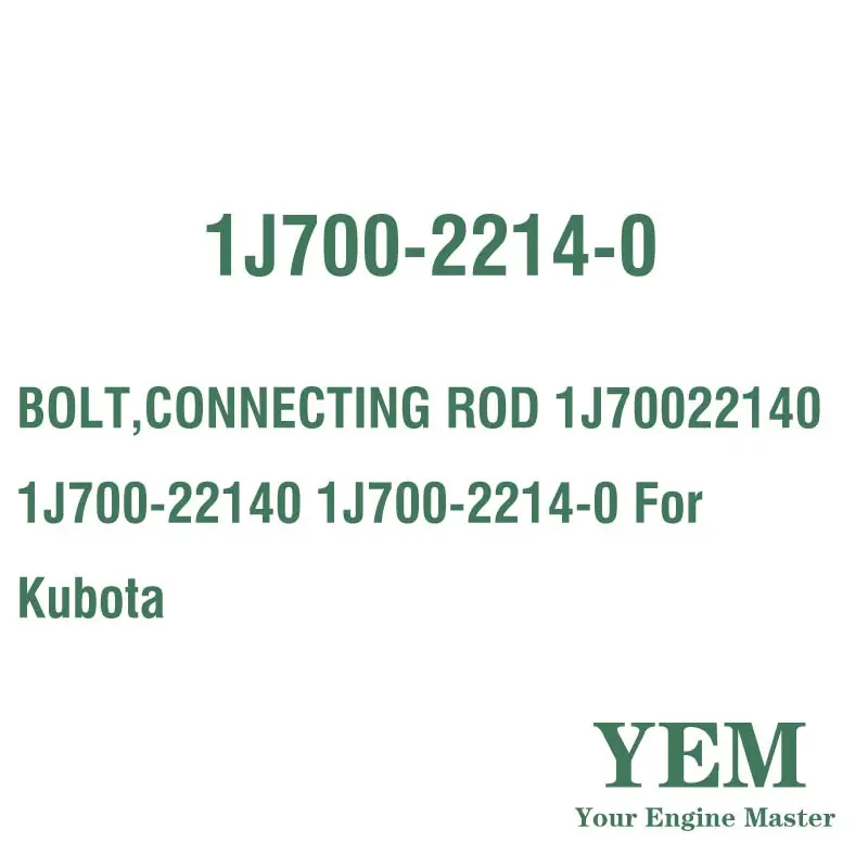 BOLT เชื่อมต่อ ROD 1J70022140 1J700-22140 1J700-2214-0 สำหรับ Kubota