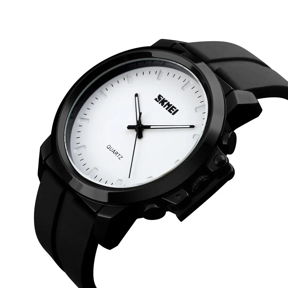 Skmei 1208 silicone watch strap reloj de silicona fitness waterproof watch hands dial quartz watch