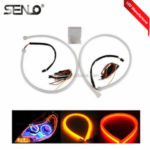 Dual Colors Car Auto Flexible <strong>Tear</strong> Eye <strong>Led</strong> Strip Drl Flowing Light Tube 45cm 60cm 85cm Turn Light Daytime Running Light - Product Image 6