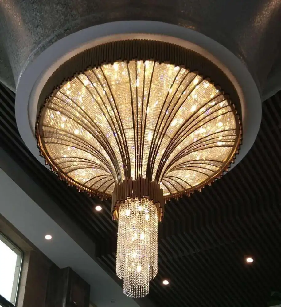 Grand Lustre En Cristal Moderne pendentif pour Hôtel