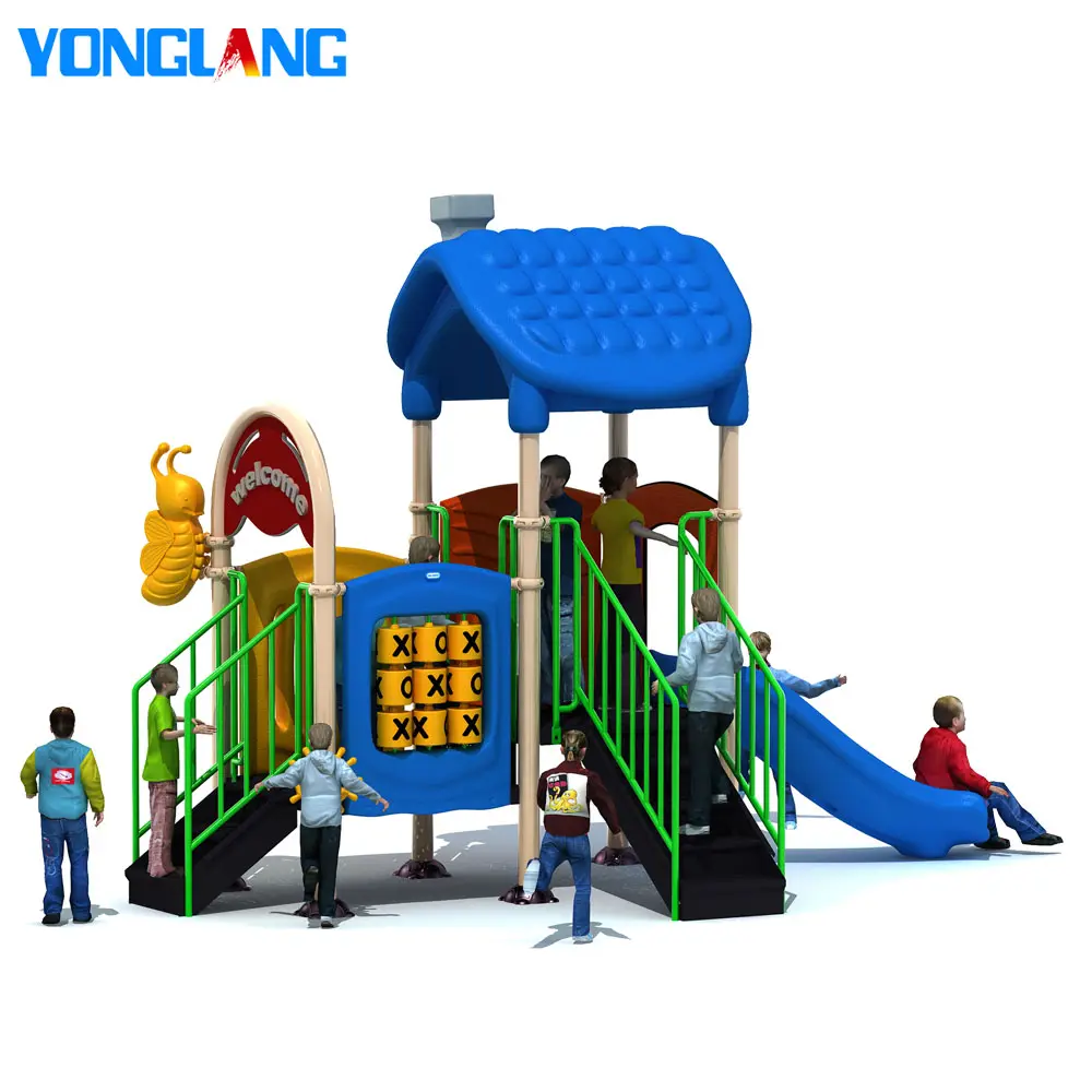 YL-E021 Kinder Amusing Park Spielplatz Set Sets Kinder, Kinder Rutschen Outdoor Kunststoff Gym Großhandel Kinder Outdoor Spielplatz