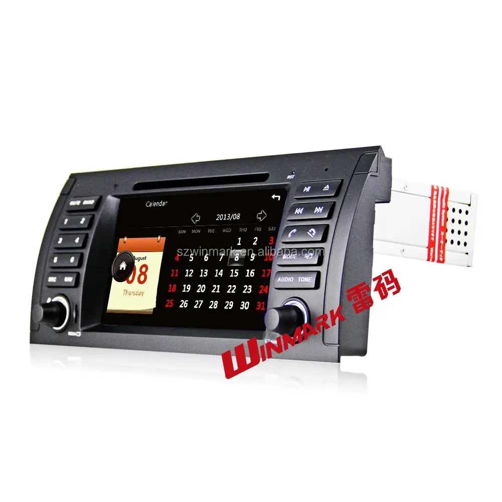 Winmark DJ7061 Radio Mobil BMW, Radio Mobil untuk BMW Seri 5 E39 X5 E53 dengan PiP GPS BT Radio TV RDS TMC Game 3G Dll