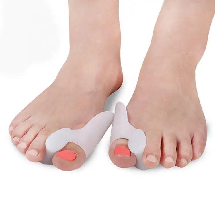 ซิลิโคนเจล Toe Separator ทับซ้อนกัน Bunion Corrector Bunion Guard สำหรับ Hallux Valgus