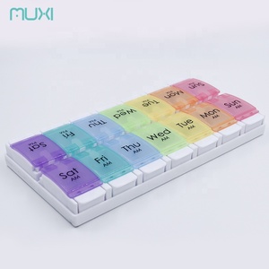 7 Dias Organizador Pílula Semanal Grande Pílula Diária Casos De Armazenamento com Botão Fácil <span class=keywords><strong>Design</strong></span> para Comprimidos Vitaminas Óleo de Peixe