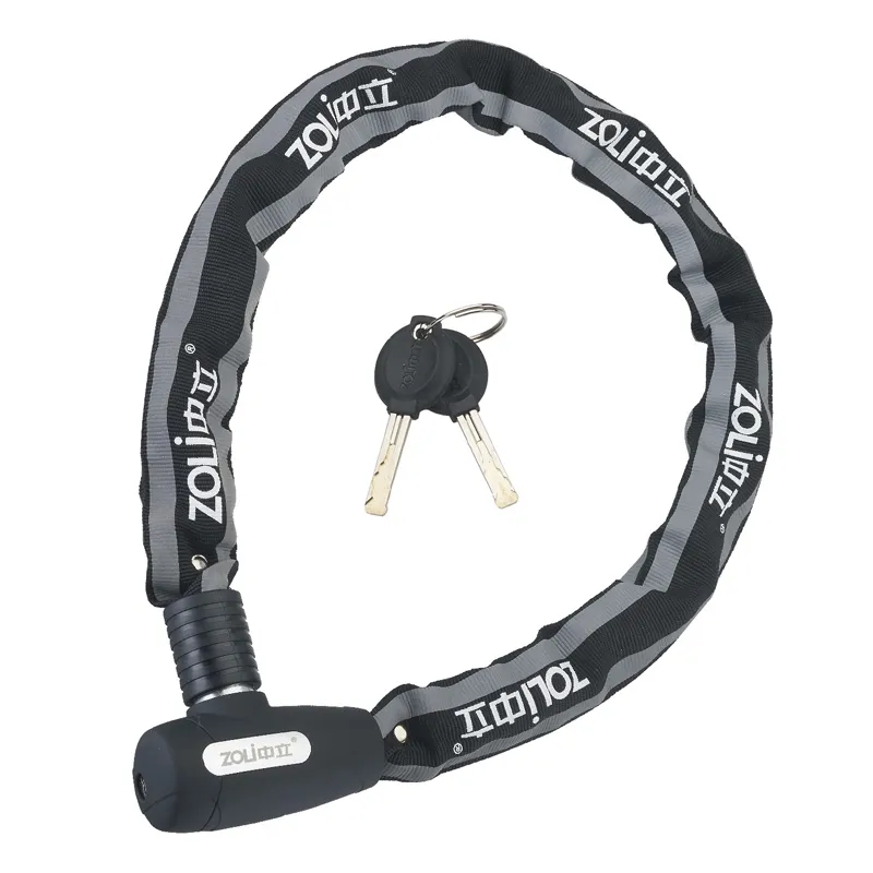 ZOLi antifurto bicicletta catena blocco moto blocco riflettente panno catena d'acciaio serratura 85902-1