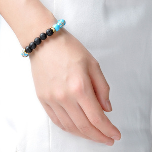F92 Retail Online Shopping Aromatherapy Lava Rock Faceted Gemstone Beaded Fashion Jewelry Healing Christmas Charms Bracelet <strong>Jade</strong> - Product Image 6