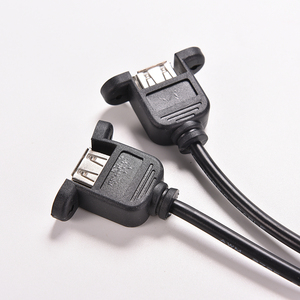 高速30厘米1英尺双端口<span class=keywords><strong>USB</strong></span> a型母面板安装到9针接头廉价打印机<span class=keywords><strong>USB</strong></span>电缆
