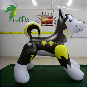 Hongyiインフレータブル漫画タイプ、インフレータブルハスキー犬販売