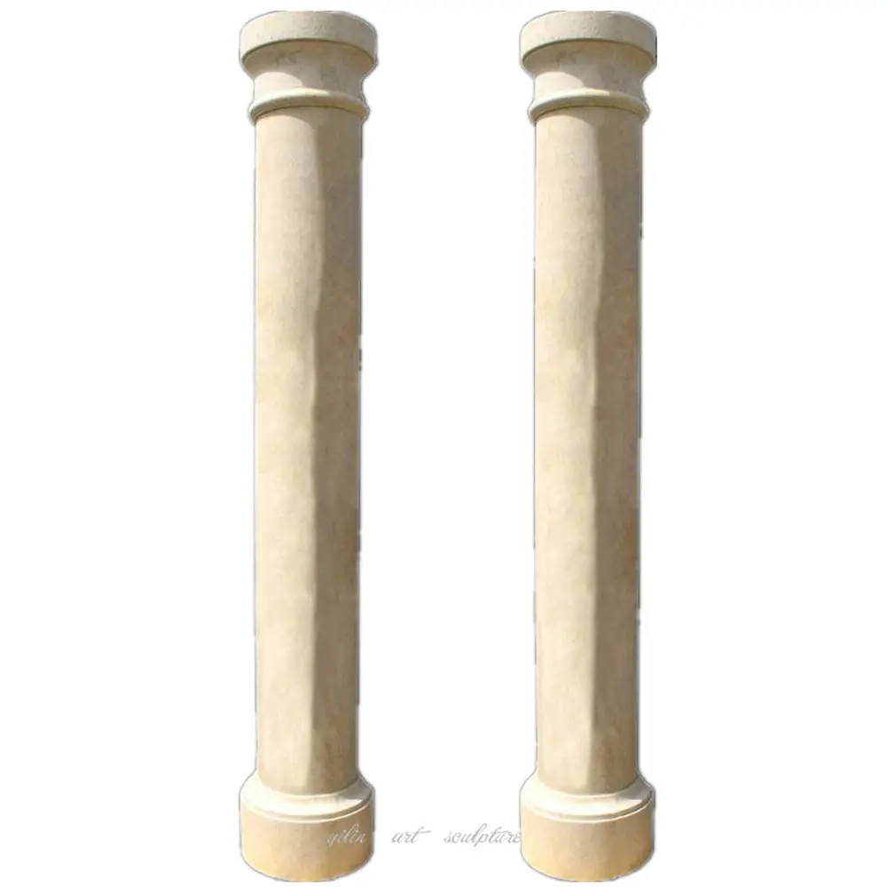 De alabastro puerta principal pilares de piedra para balcón (YL-L049)