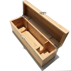 <strong>Nice</strong> Single Bottle Bamboo Wood Wine <strong>Box</strong> Packaging and 4pcs Accessories Kit Single Wine Bottle Wood Wine <strong>Gift</strong> <strong>Box</strong> With Hinged Lid - Product Image 6