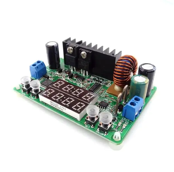 Regulador de voltaje digital CC a CC, módulo de fuente de alimentación reductor, LED voltímetro, amperímetro de 6-40V a 0-32V 5A 160W