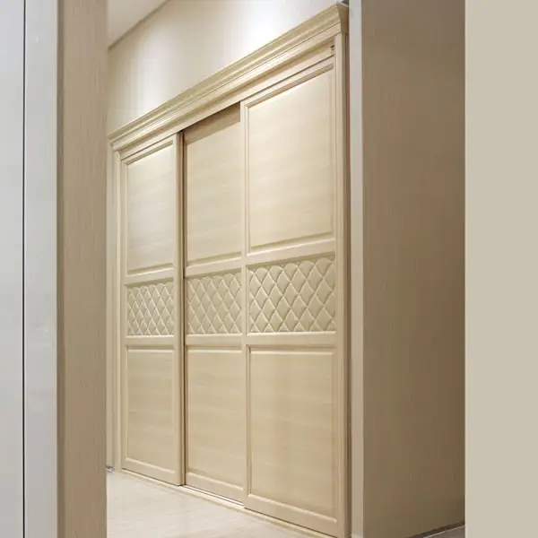 OPPEIN último construido-en puertas correderas de 3 puertas de armario de dormitorio de diseño