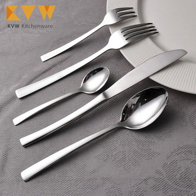 ขายส่งราคา Flatware เครื่องเงินสำหรับร้านอาหาร18/10มีดสแตนเลส