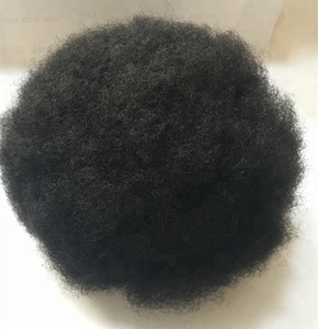 HZXHair未処理の真の髪中国のバージン人間の髪黒人男性のためのフルスイスレースアフロカツラ