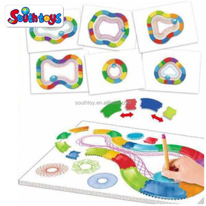 Ücretsiz stil plastik Spirograph tasarımcı çizim şablonlar sanat seti - Product Image 1