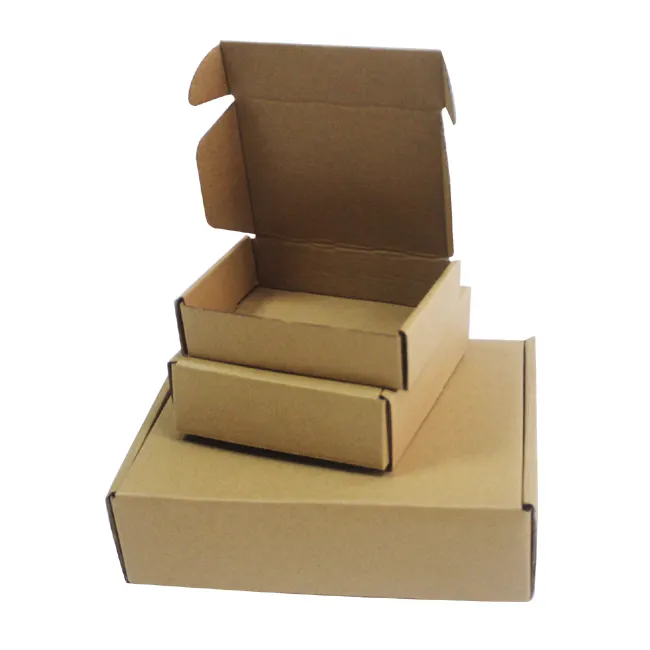 Cajas de cartón corrugado de e-flute, embalaje de papel Kraft reciclado, embalaje de zapatos y ropa, tamaño personalizado